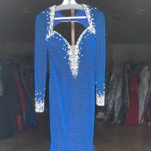 Royal Blue desiner is Johnathan Kayne Gown